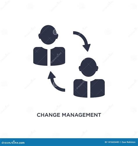 Change Management Icon On White Background Simple Element Illustration