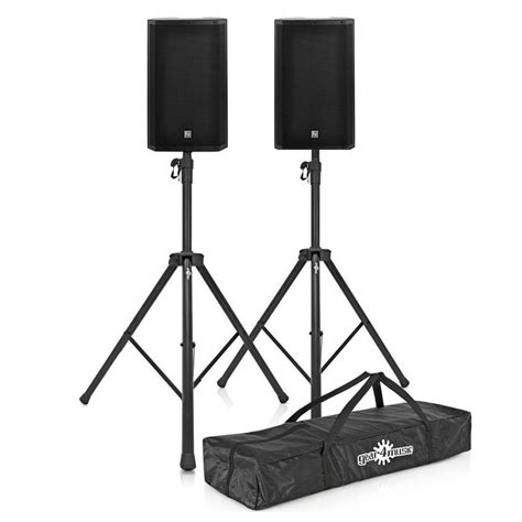 Electro Voice Zlx Bt Active Pa Speaker Pair With Stands At