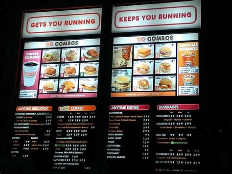 Dunkin Donuts Menu Menu For Dunkin Donuts Pensacola Pensacola