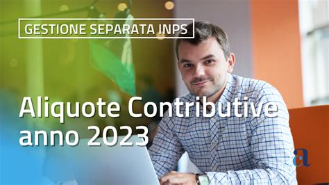 Alessio Cipollone Aliquote Contributive 2023 Gestione Separata Inps