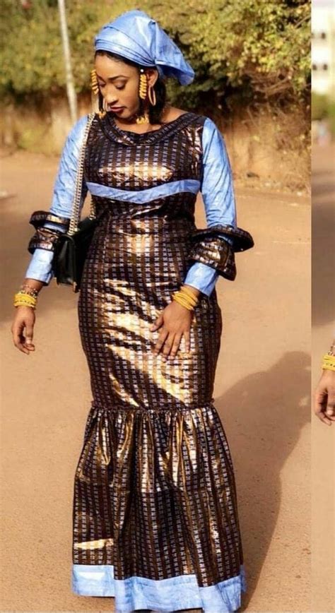 Longue robe et dentelle elegante en pagne wax tissu africain1 duration. Épinglé par Merry Loum sur Sénégalaise | Mode africaine ...