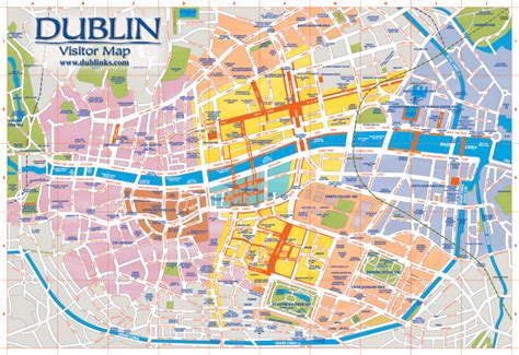 Illustrated Map Dublin Map Map