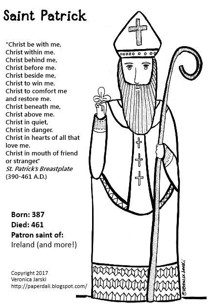 Martin coloring sheet, and the traditional irish blessing poem help your children venerate st. Click to download full-page printable. | St patrick, Saints, Coloring pages