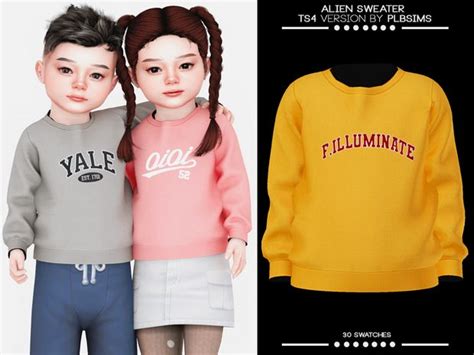 Alien Sweater Plbsims On Patreon In 2021 Sims 4 Cc Kids Clothing