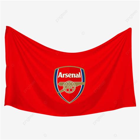 Gambar Mockup Bendera Klub Sepak Bola Arsenal Gudang Senjata Merah