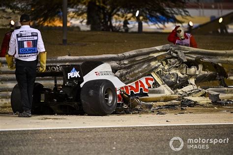 Grosjean Bahrain Gp F1 Crash Deep Investigation Will Follow