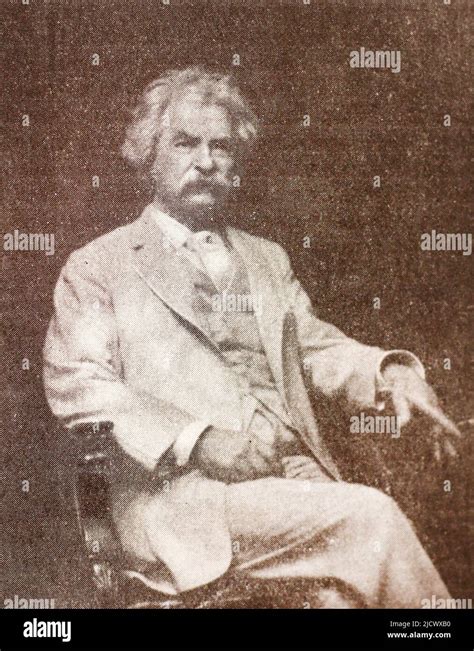 Portrait Of Mark Twain Samuel Langhorne Clemens 1835 1910 Known