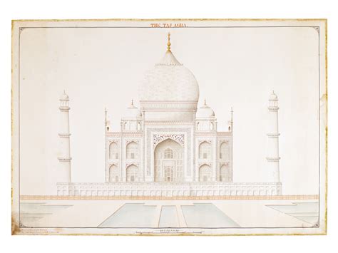 A View Of The Taj Mahal Signed By Qudratullah Company School Lucknow