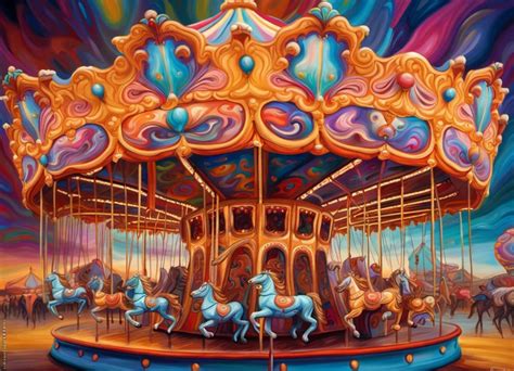 Psychedelic Carousel V3 Ai Generated Artwork Nightcafe Creator