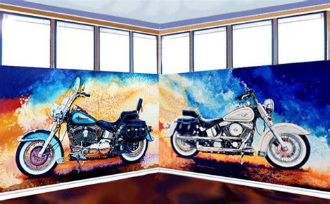 Harley Davidson Motorcycle Wall Mural And Art Prints