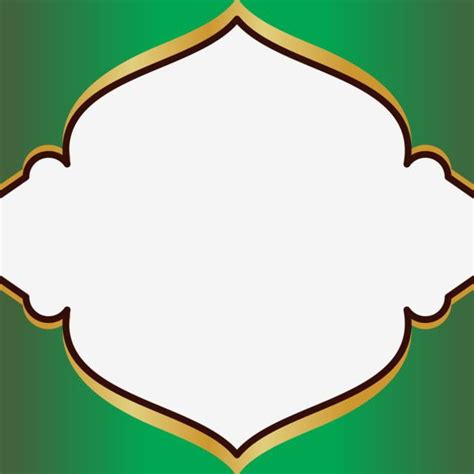 Islamic Frame Has A Green Mosque Dome Concept Background Graphic