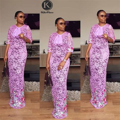 30 Gorgeous Asoebi Styles That Are Flowing Everywhere In Nigerian Party With Images Lace