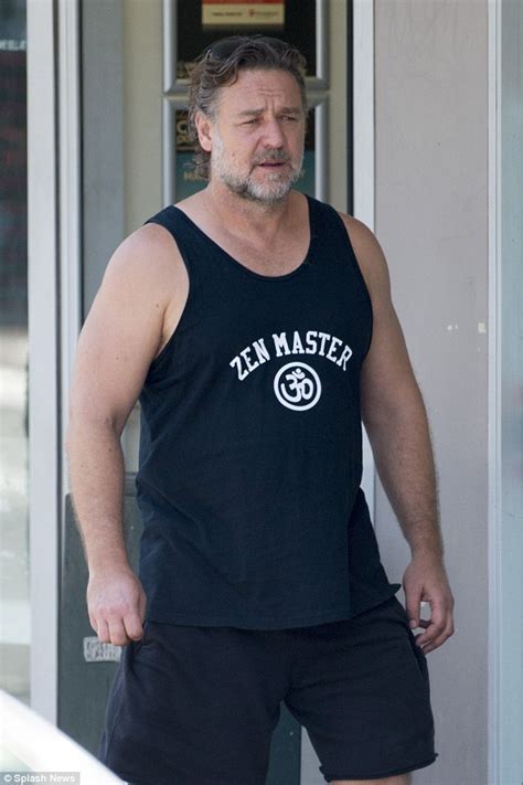 Russell Crowe Cuts A Casual Figure As He Joins Son Tennyson Nine For