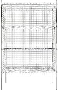 Amazon Com Krollen Industrial Commercial Grade NSF Listed Metal Wire Mesh Storage Chrome