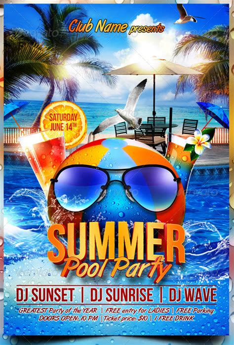 Pool Party Template Flyer