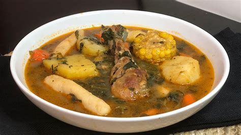 How To Make A Haitian Style Bouillon With Chicken Bouyon Poul Youtube