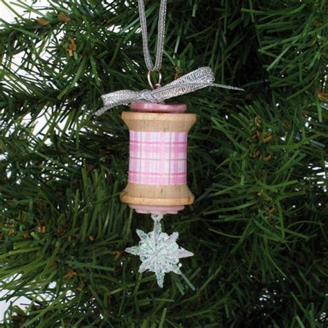 Vintage Wooden Spool Christmas Ornament By Carolsthreads On Etsy