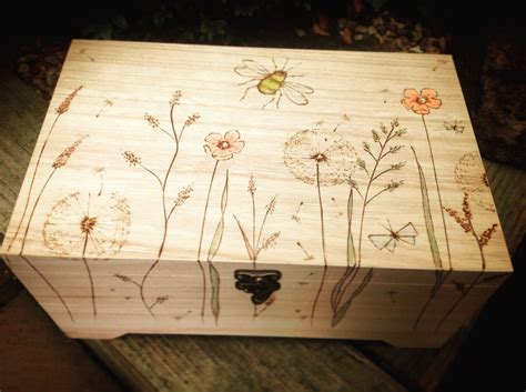 Meadow Personalised Keepsake Memory Box Floral Design Hinged Etsy Uk