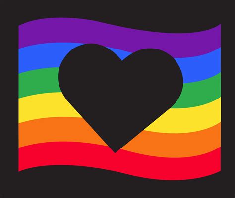rainbow flag lgbt symbol on heart 533180 vector art at vecteezy