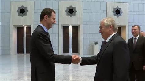 Syria Assad Meets With Russian Presidents Envoy Lavrentiev To Discuss Syrian Refugees Return