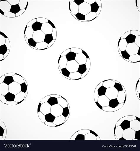 Seamless Football Pattern Soccer Texture Vector Image