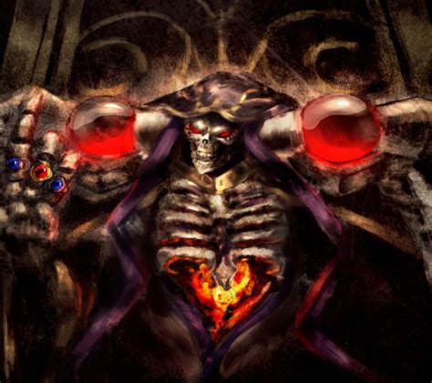 Ainz Ooal Gown Skull Anime Series Male Overlord Characters