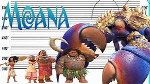 Moana Size Comparison Character Heights Youtube