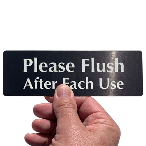 Please Flush After Each Use Sign For Door Sku Dp 0060
