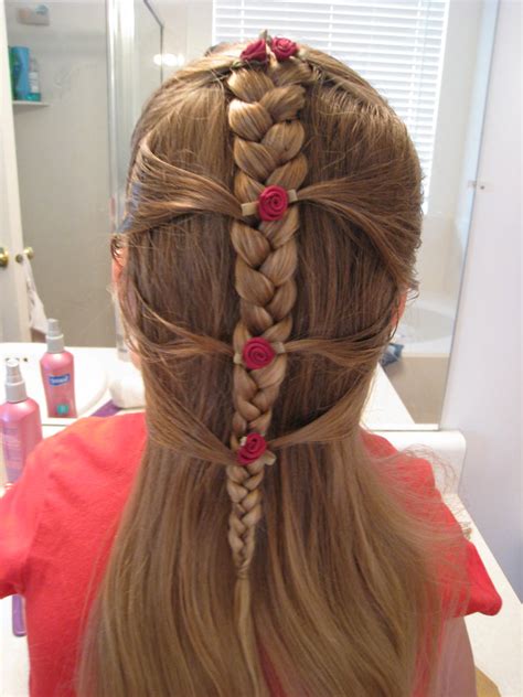 By now, we presume you know the drill. Basic Braid with a Little French - Babes In Hairland