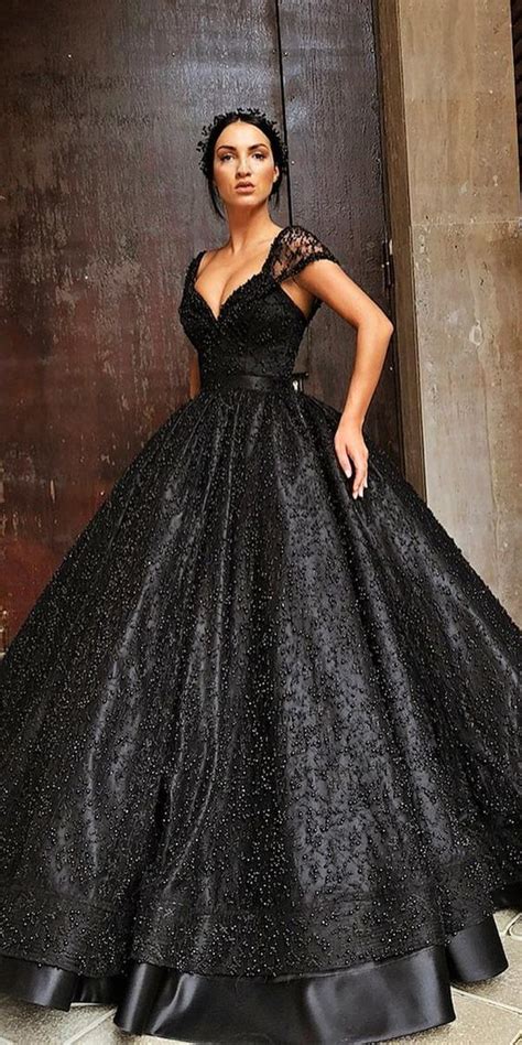 Black Wedding Dresses Fashion Ball Gown Ml5194 In 2020 Fancy Wedding