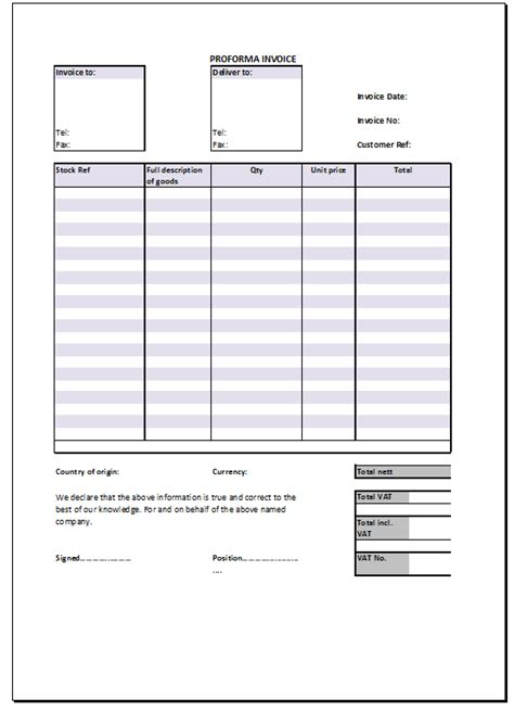 10 Plantillas Gratuitas En Formato Excel Para Crear Facturas Proformas