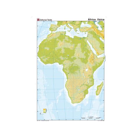 Mapa Mudo Color Din A4 Africa Fisico Deskidea