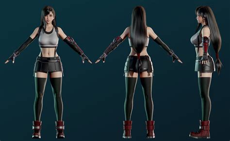 ArtStation Tifa Lockhart Game Ready Game Assets Final Fantasy