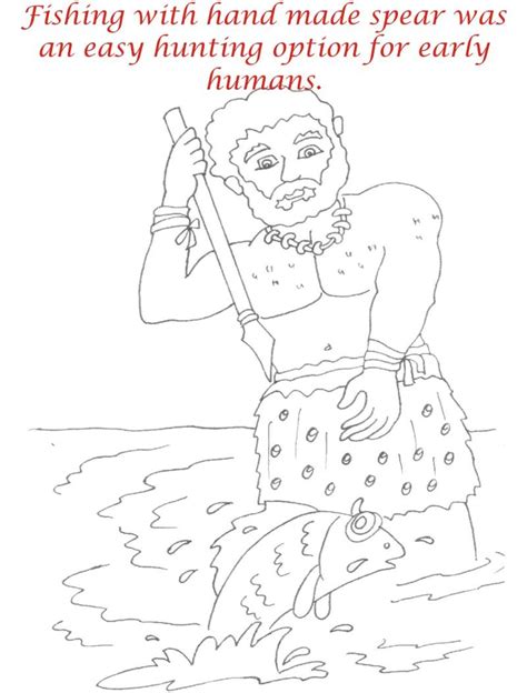 Early Humans Printable Coloring Page For Kids 5