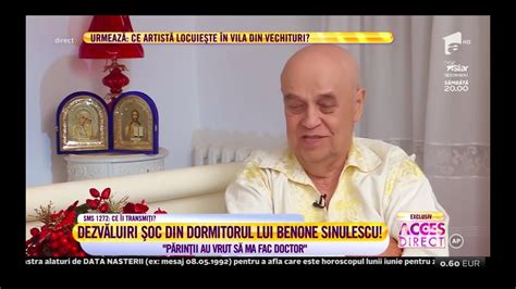 Elena sinulescu a spus în cadrul unei emisiuni de televiziune faptul că își dorește discreție totală și nu își dorește să intre în polemici. Benone Sinulescu, dezvăluiri în exclusivitate, la Acces ...