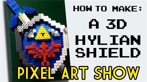 Perler Beads Tutorial How To Make A 3d Mini Hylian Shield From Legend