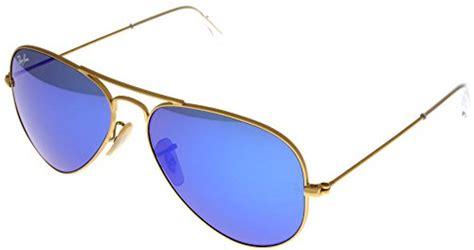 Ray Ban Sunglasses Aviator Gold Blue Mirrored Lens Unisex Rb3025 112 17 58 Sunglasses Shop