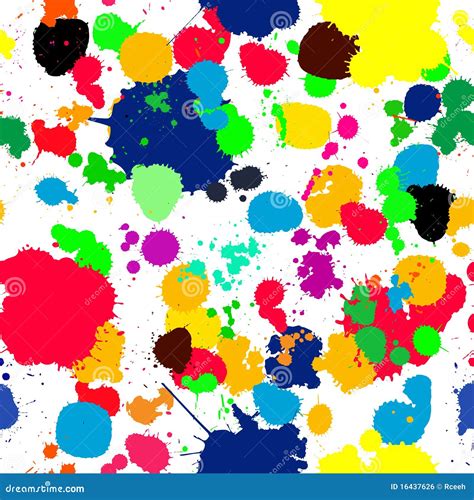 Ink Splats Pattern In Colors Stock Illustration Illustration Of