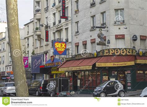 Sex Shop On Boulevard De Clichy Paris France Editorial Stock Image