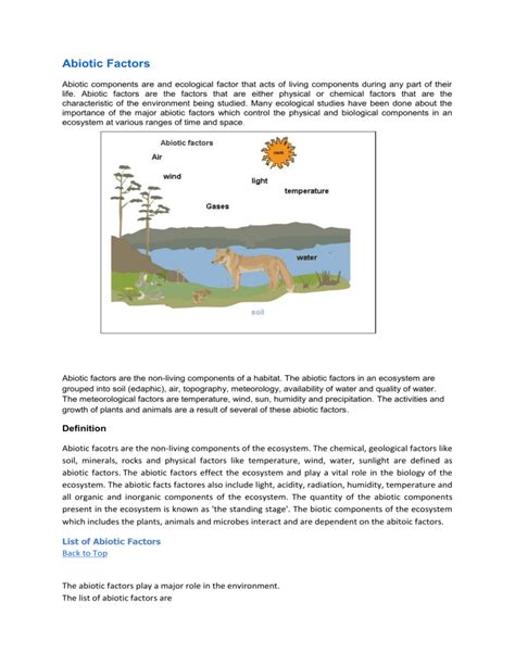 Abiotic Components Definition Types Examples And Freq