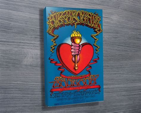 Heart And Torch Band Poster Canvas Prints Australia