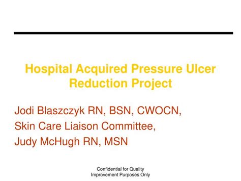 Ppt Hospital Acquired Pressure Ulcer Reduction Project Powerpoint