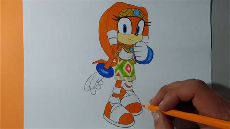 Dibujando A Tikal Sonic Forces Speed Battle Drawing Tikal Youtube