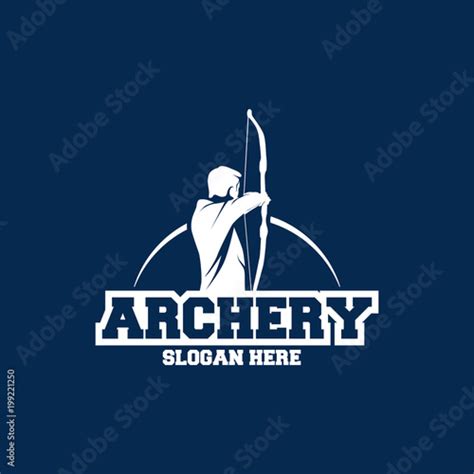 Archer Logo Designs Concept Archery Silhouette Logo Designs Vector
