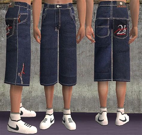 Mod The Sims 2pac Baggy Shorts In Dark Blue For Men