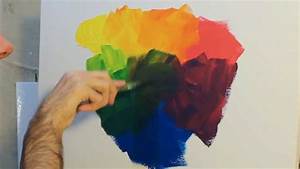 How To Paint Using And Mixing Primary Colours With Acrylic Paint On