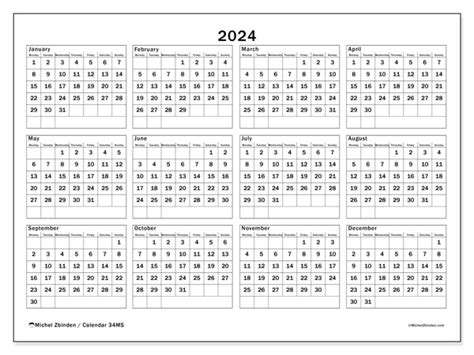 Calendar 2024 34ms Michel Zbinden Hk