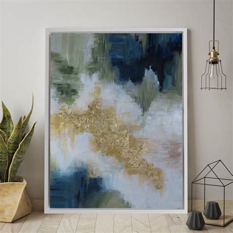 Inspired by art deco and the art nouveau period in art. 'bella Verde' Framed Giclée Abstract Canvas Print Art By ...
