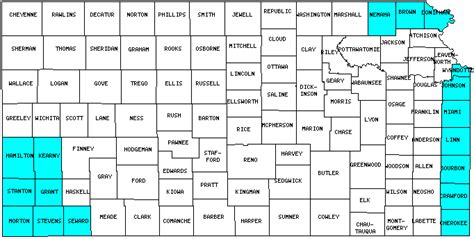 Map Of Kansas Counties