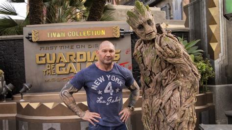 ‘guardians Of The Galaxy Star Dave Bautista Visits Disney